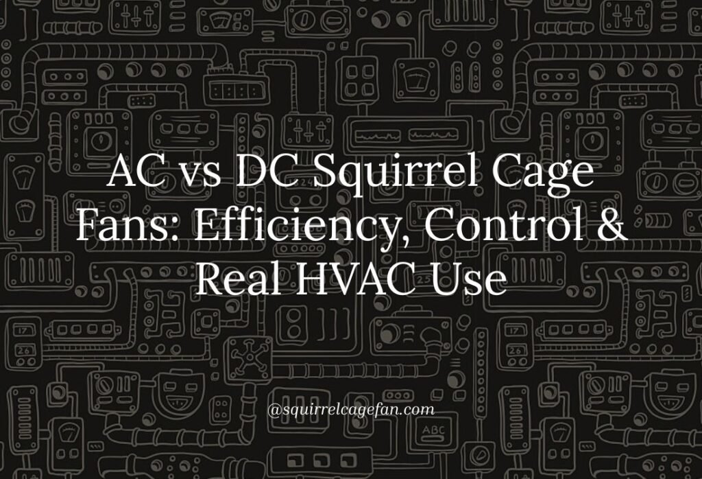 AC vs DC Squirrel Cage Fans Explained: Efficiency, Control, and Real-World HVAC Use